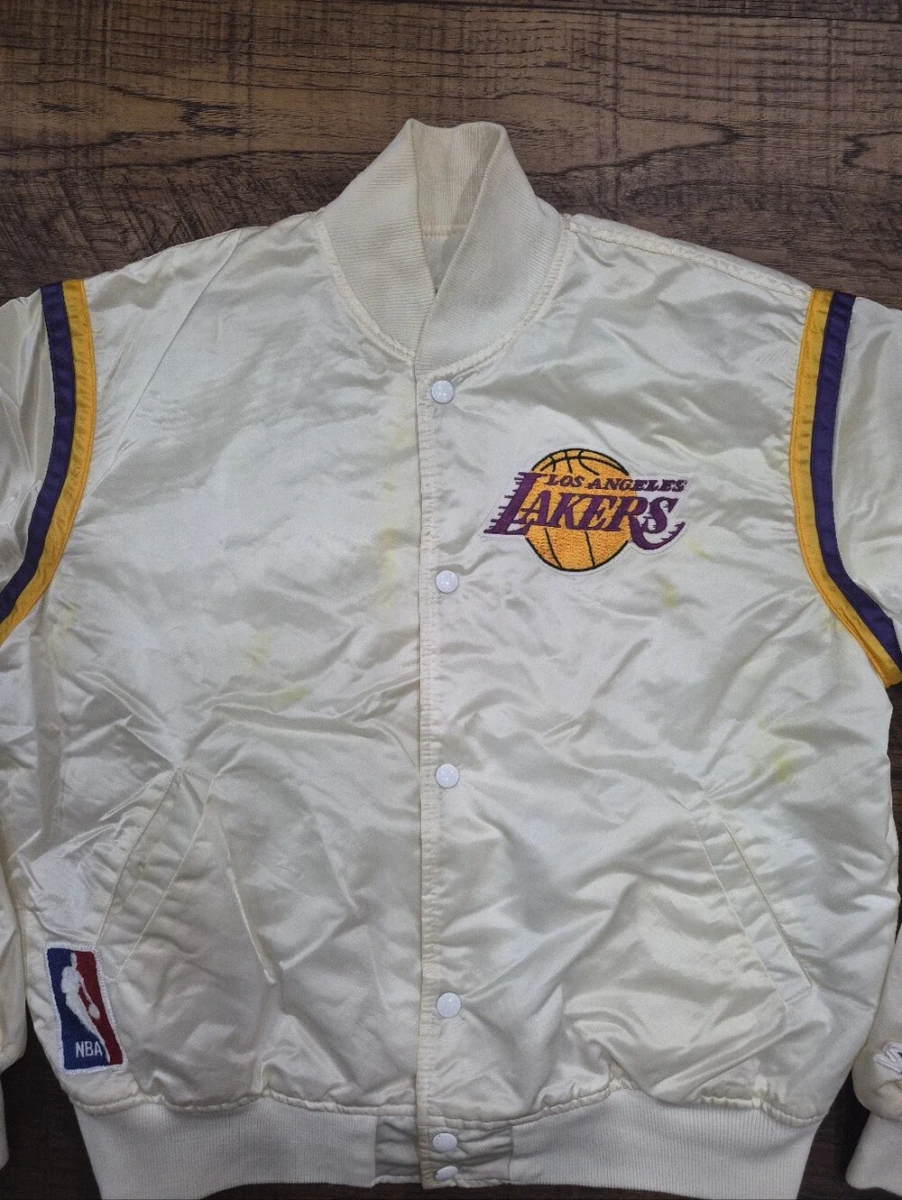 Vintage Rare 90's Men's Starter Los Angeles Lakers NBA Bomber Jacket Size Large